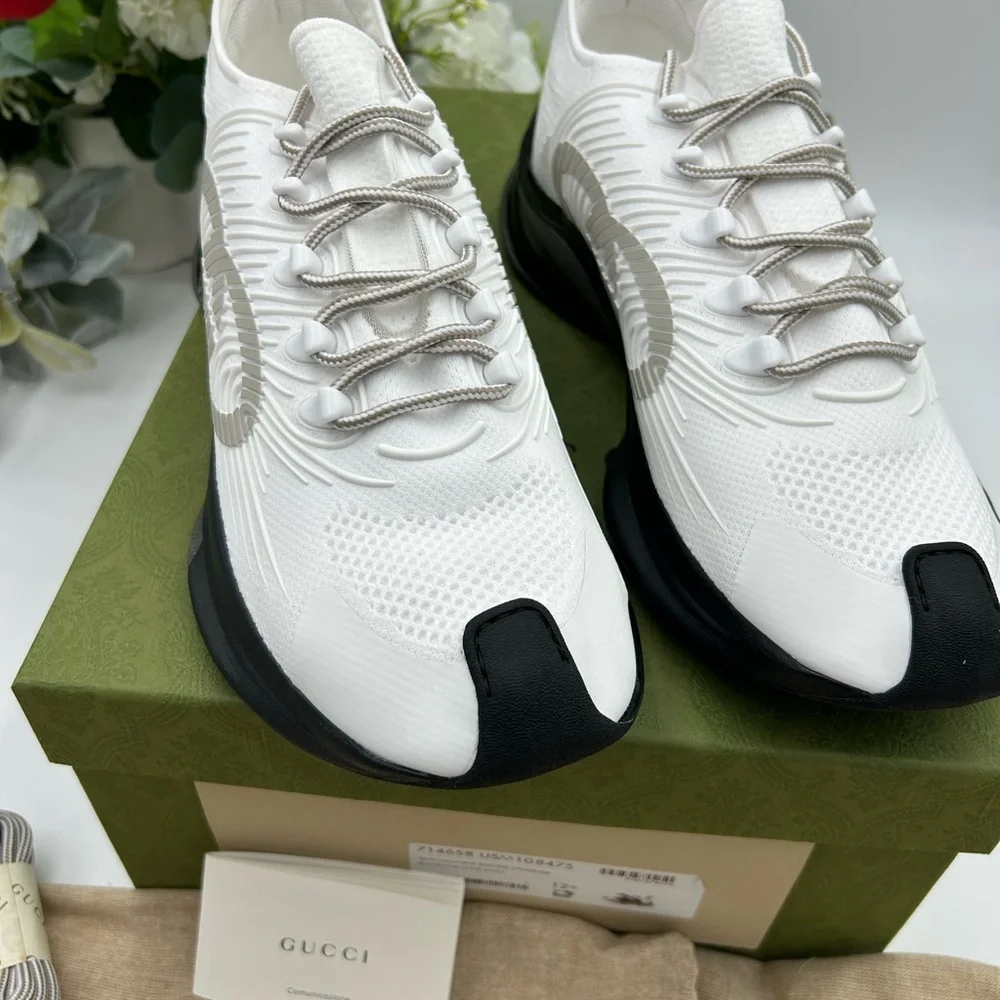 Men's Gucci interlocking G run trainer size 12.5 made in Italy - Picture 6 of 12